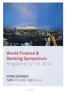 E-Proceedings - World Finance Conference