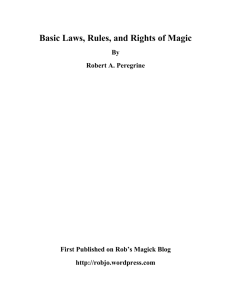 Basic Laws, Rules, and Rights of Magic