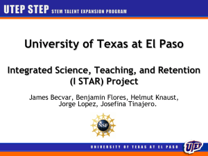 Today's PHYS 2420/2421 - University of Texas at El Paso