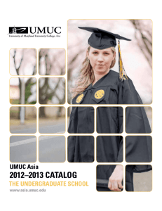 UMUC Asia Undergraduate Catalog 2012-2013