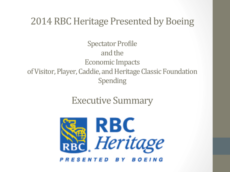 2014 RBC Heritage Presented By Boeing Executive Summary