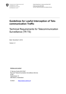 Guidelines for Lawful Interception of Tele