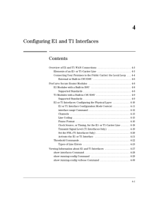 Configuring E1 and T1 Interfaces