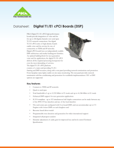 Datasheet: Digital T1/E1 cPCI Boards (DSP)