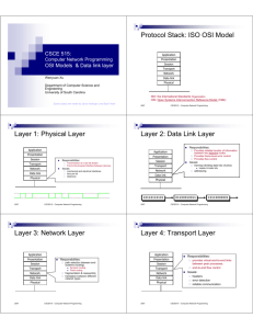 Protocol Stack: ISO OSI Model - CSE