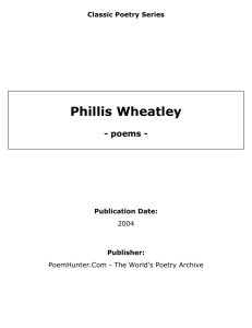 Phillis Wheatley - poems
