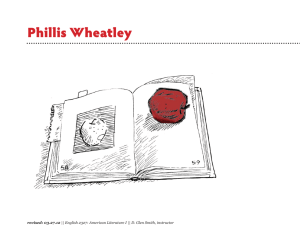Phillis Wheatley - return to main page