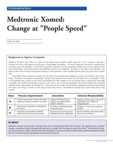 Medtronic Xomed: Change at "People Speed"