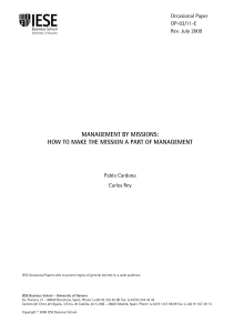 management by missions