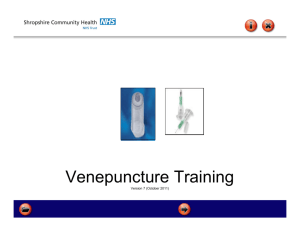 What is Venepuncture? - Shropshire Community Health NHS Trust