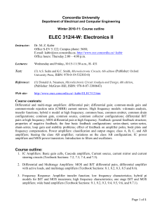 Course outline - Department of ECE