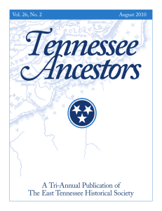 Tennessee Ancestors - East Tennessee Historical Society