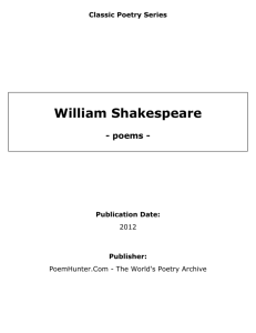 William Shakespeare - poems -