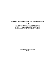 E-ASEAN REFERENCE FRAMEWORK FOR ELECTRONIC