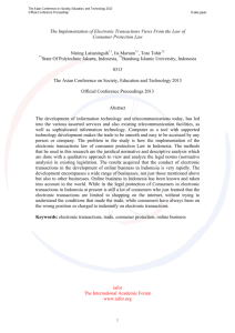 The Implementation of Electronic Transactions Views From