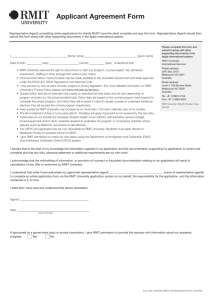Applicant Agreement Form