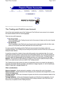 The Trading and Profit & Loss Account