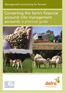Converting the farm's financial accounts into
