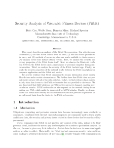 Security Analysis of Wearable Fitness Devices (Fitbit)