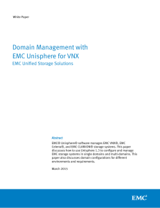 Domain Management with EMC Unisphere for VNX