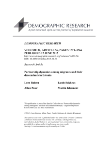 Partnership dynamics among migrants and their descendants in