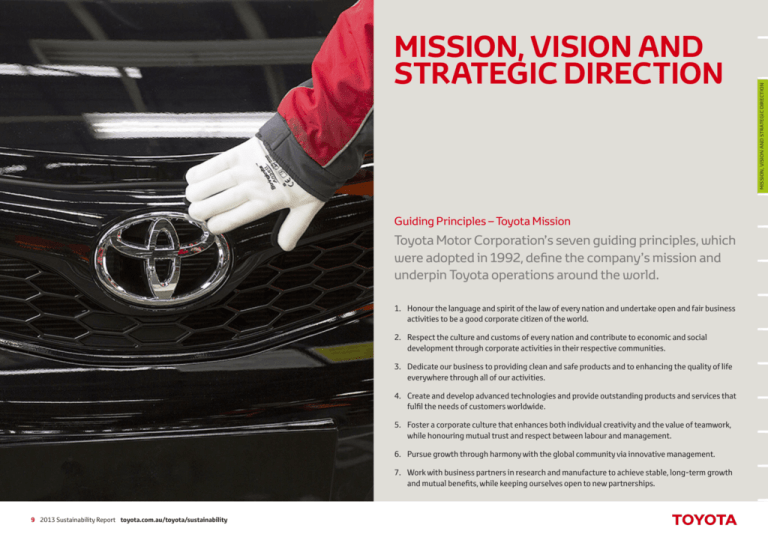 toyota motor corporation mission statement