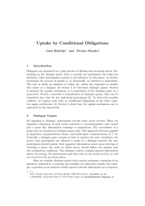 Uptake by Conditional Obligations