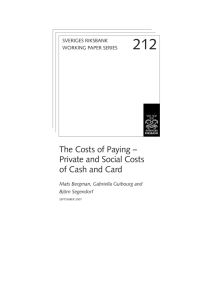 private and Social Costs of Cash and Card