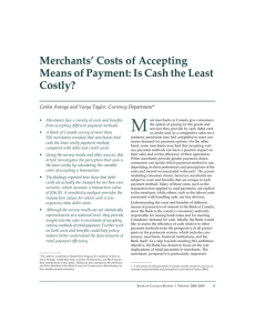 Merchants' Costs of Accepting Means of Payment