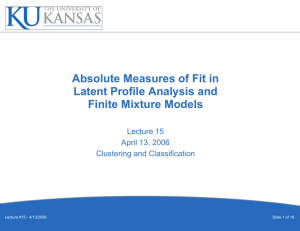 Absolute Measures of Fit in Finite Mixture Models