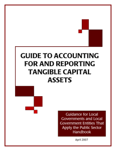 Guide to Accounting for and Reporting Tangible Capital Assets