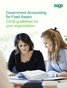 Government Accounting for Fixed Assets GASB guidelines