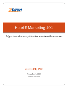 Hotel E-Marketing 101