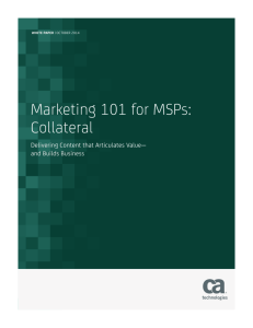 Marketing 101 for MSPs: Collateral