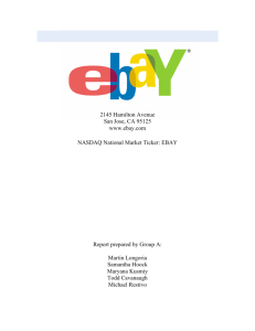 EBAY Report prepared by Group A