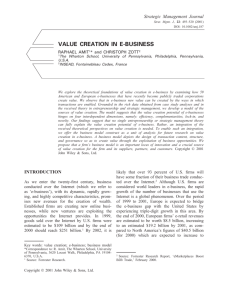 Value creation in E
