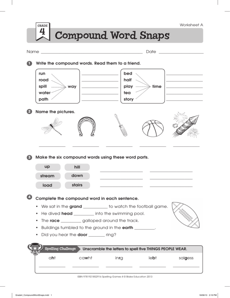 Compound Word Snaps