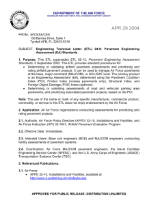 ETL 04-9 Pavement EngineeringAssessment (EA) Standards