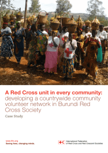 developing a countrywide community volunteer network in Burundi