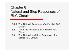 Chapter 8 Natural and Step Responses of RLC Circuits