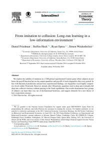 From imitation to collusion: Long-run learning in