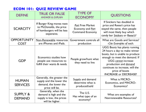 econ 101: quiz review game define true or false type of economy