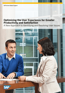 Optimizing the User Experience for Greater Productivity