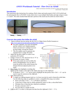 ANSYS Workbench Tutorial – Flow Over an Airfoil