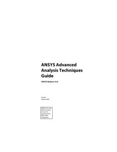 ANSYS Advanced Analysis Techniques Guide