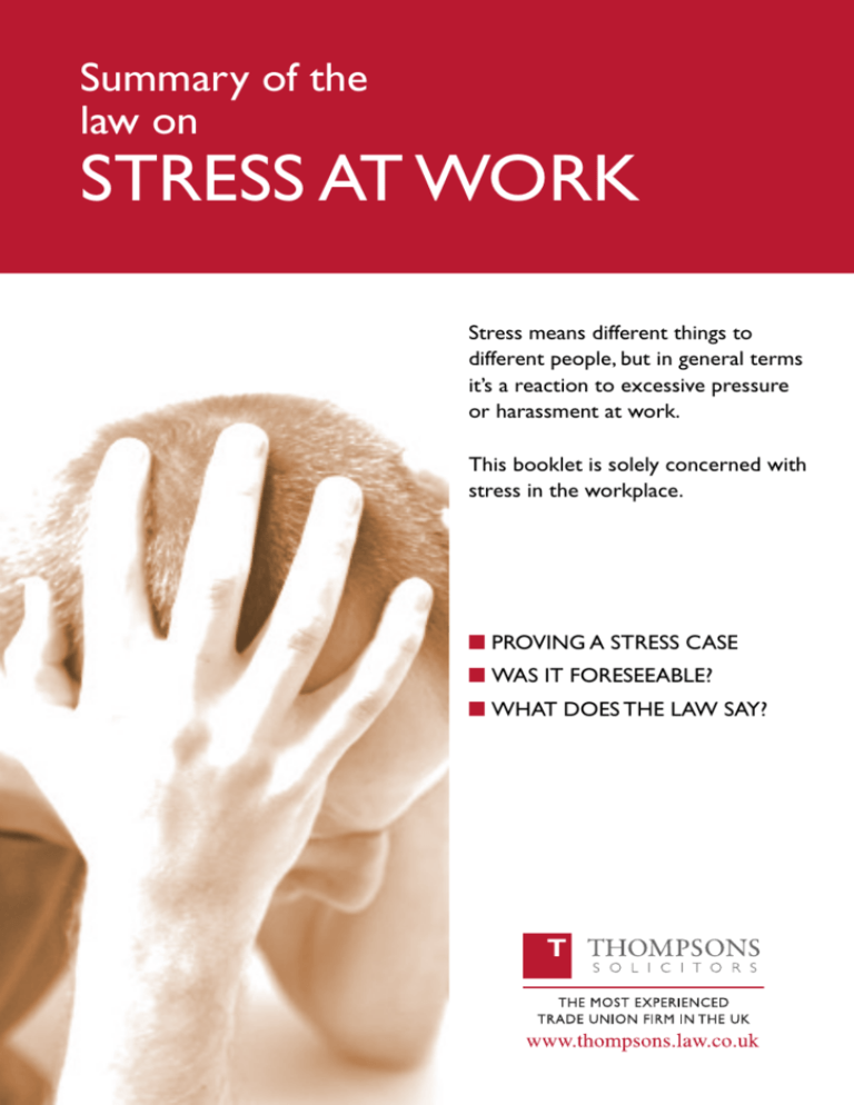 thesis on stress at work