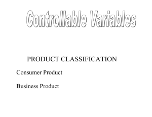 product classification