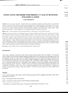 innovative methods for product talk in business english classes