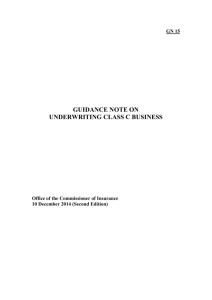 GN15 - Guidance Note on Underwriting Class C Business