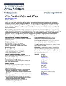 Film Studies Major and Minor - The Dietrich School of Arts & Sciences